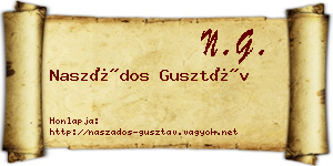 Naszádos Gusztáv névjegykártya