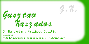 gusztav naszados business card
