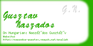 gusztav naszados business card